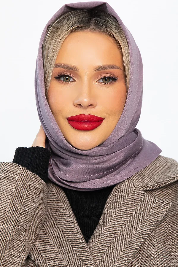 Косынка с отворотом LADY TAIGA, лиловая - фото 1