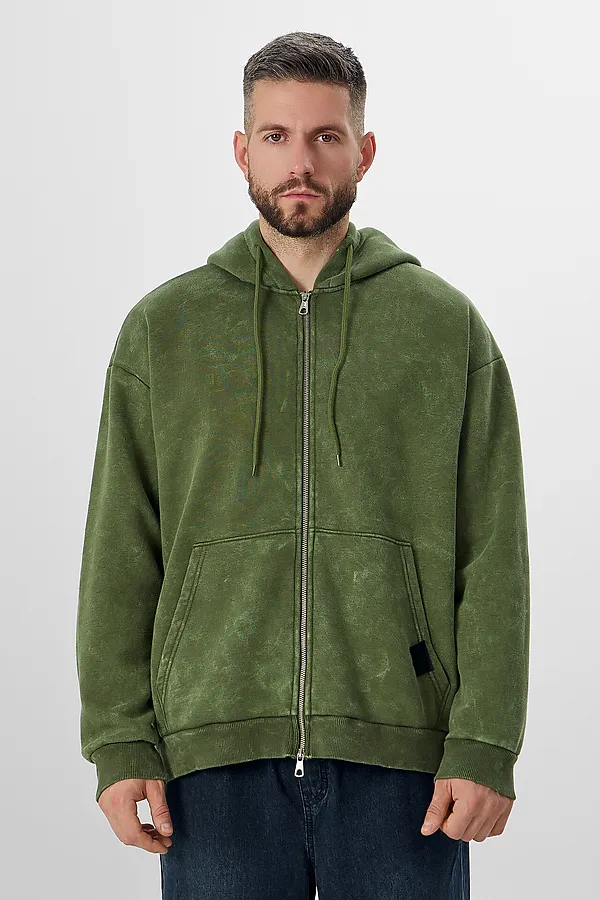 Толстовка MARK FORMELLE, acid wash травяной - фото 1
