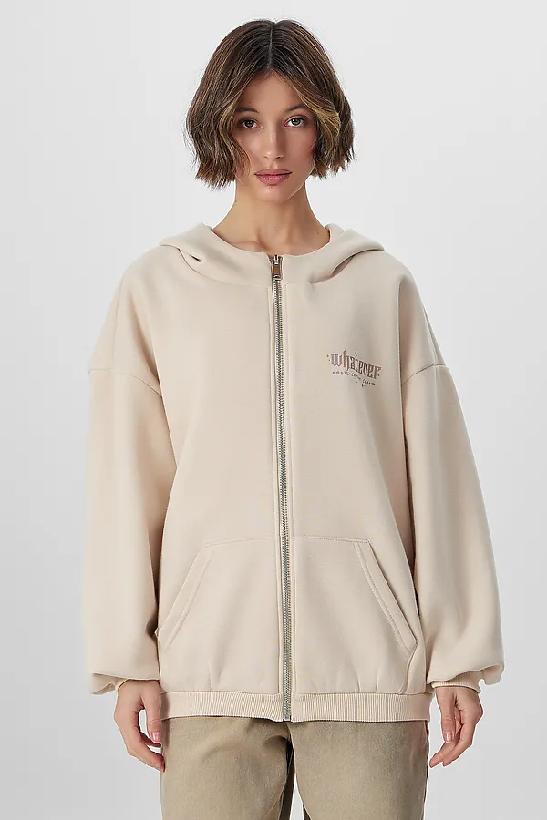 Толстовка MARK FORMELLE, пралине +печать - фото 1