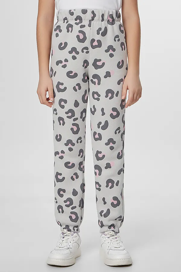 Брюки MARK FORMELLE, леопард на св.сером - фото 1