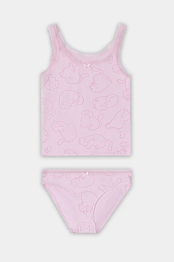 Комплект (Майка+Трусы) MARK FORMELLE, котики на розовом - фото 1