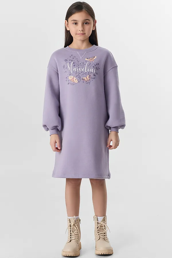 Платье MARK FORMELLE, лиловый +печать1 - фото 1