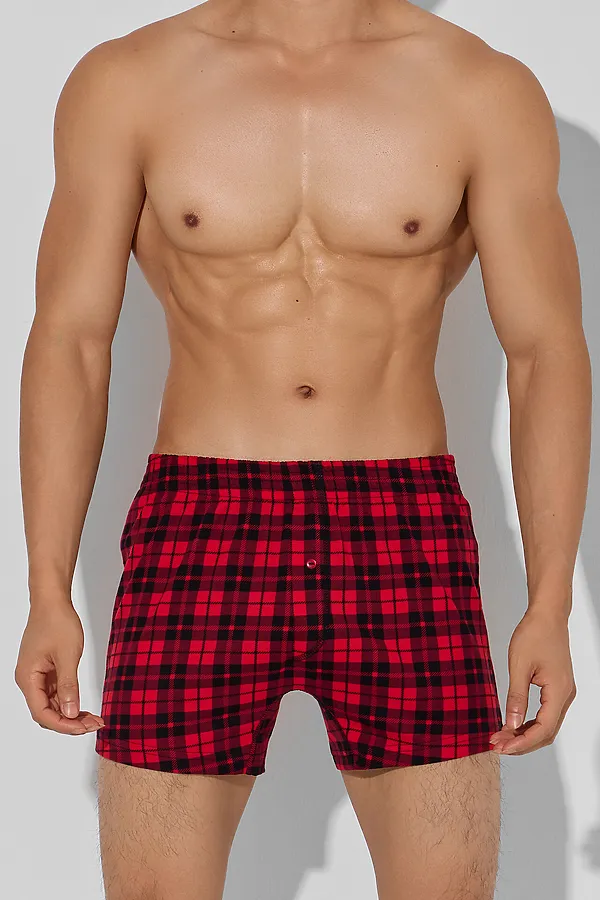 Трусы MARK FORMELLE, черная клетка на красном - фото 1