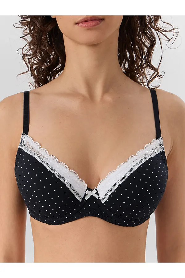 Бюстгальтер MARK FORMELLE, горошек на черном - фото 1