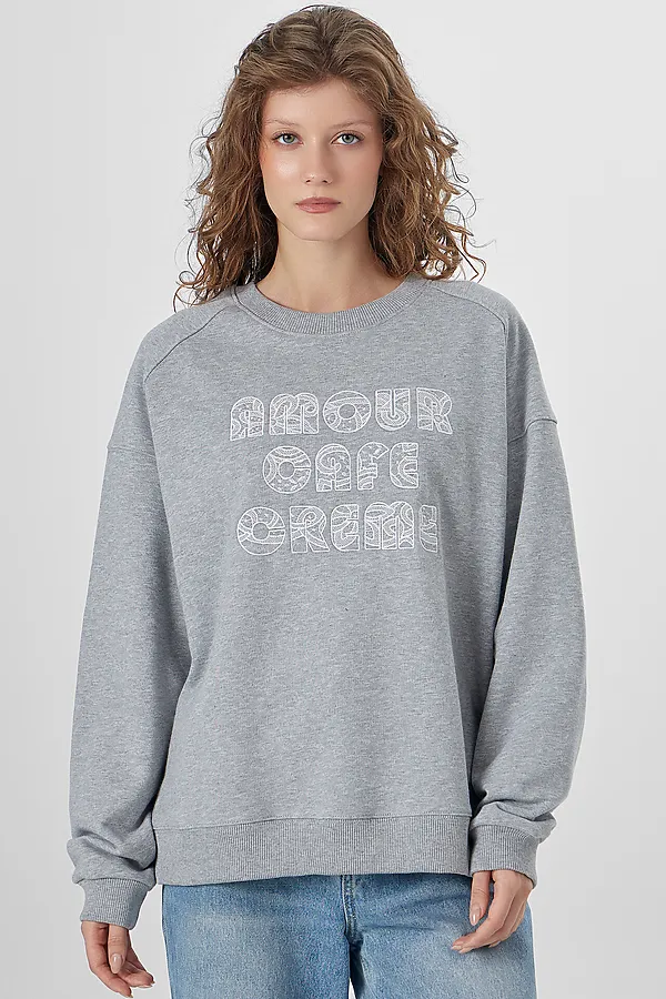 Свитшот MARK FORMELLE, серый меланж 4250-е - фото 1