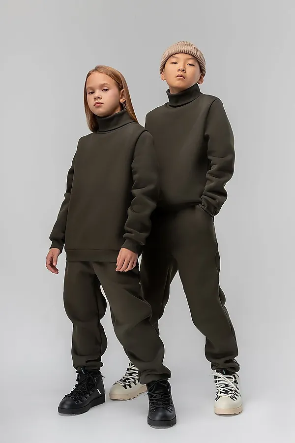 Костюм (Водолазка+Брюки) BODO, темный хаки - фото 1