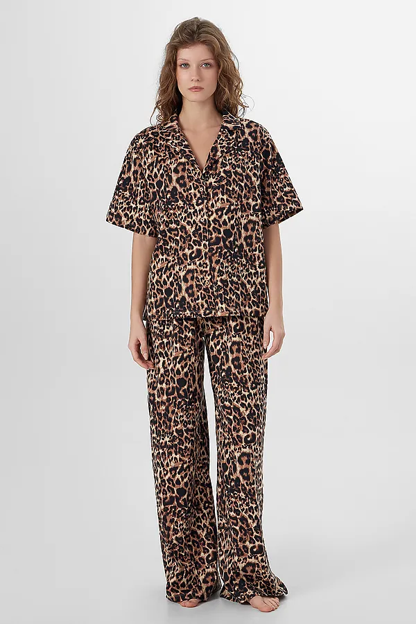 Пижама MARK FORMELLE, леопард на песочном - фото 1