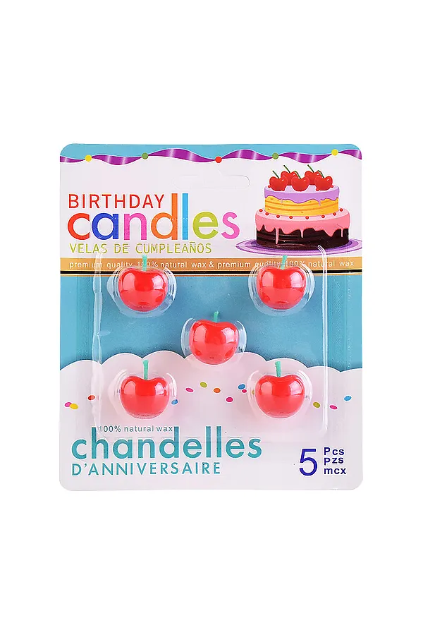 Набор свечей "Вишенка" URAL TOYS, красный - фото 1