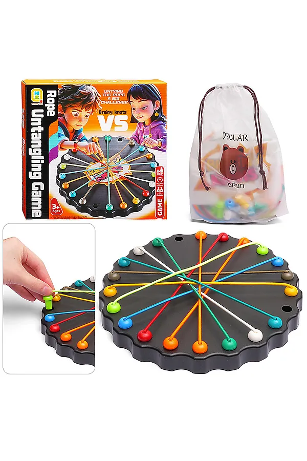 Игра настольная "Распутай шнурочки" в коробке URAL TOYS, - - фото 1