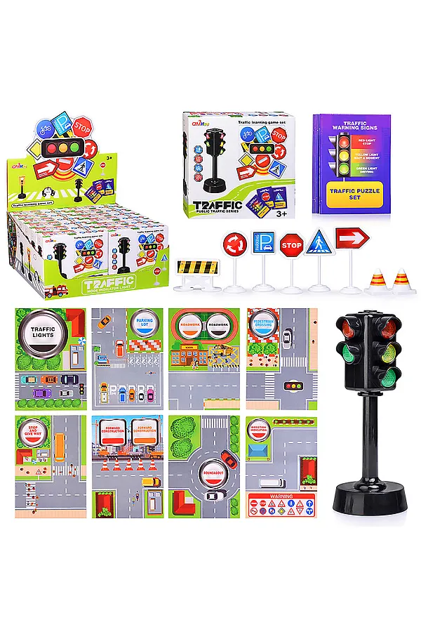 Игровой набор "Дорожные знаки" в коробке URAL TOYS, мультиколор - фото 1