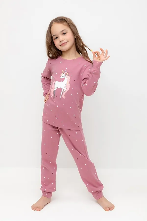 Пижама CROCKID, пепельная роза,звездочки - фото 1