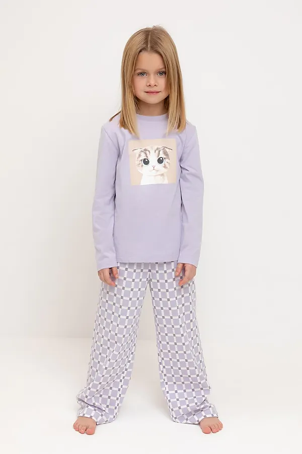 Пижама CROCKID, лепесток орхидеи,мозаика - фото 1