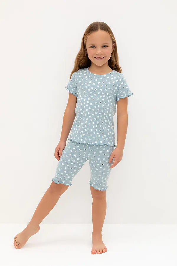 Пижама CROCKID, зимнее небо,цветочный вальс - фото 1