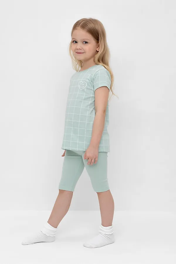 Пижама CROCKID, голубая дымка,двойная клетка - фото 1