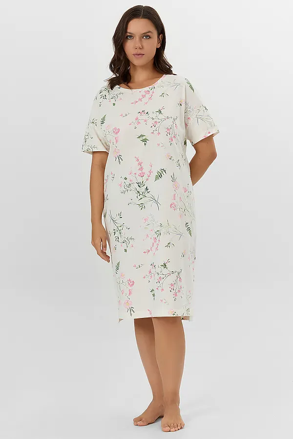 Сорочка ночная MARK FORMELLE, полевые цветы на молочном - фото 1