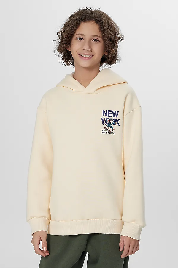 Худи MARK FORMELLE, топленое молоко +печать - фото 1