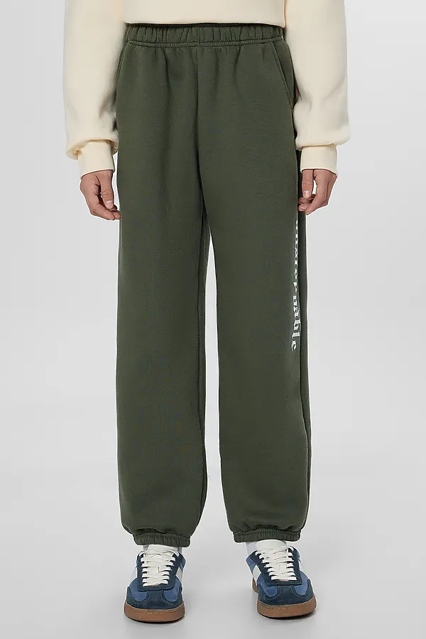 Брюки MARK FORMELLE, хаки +печать1 - фото 1