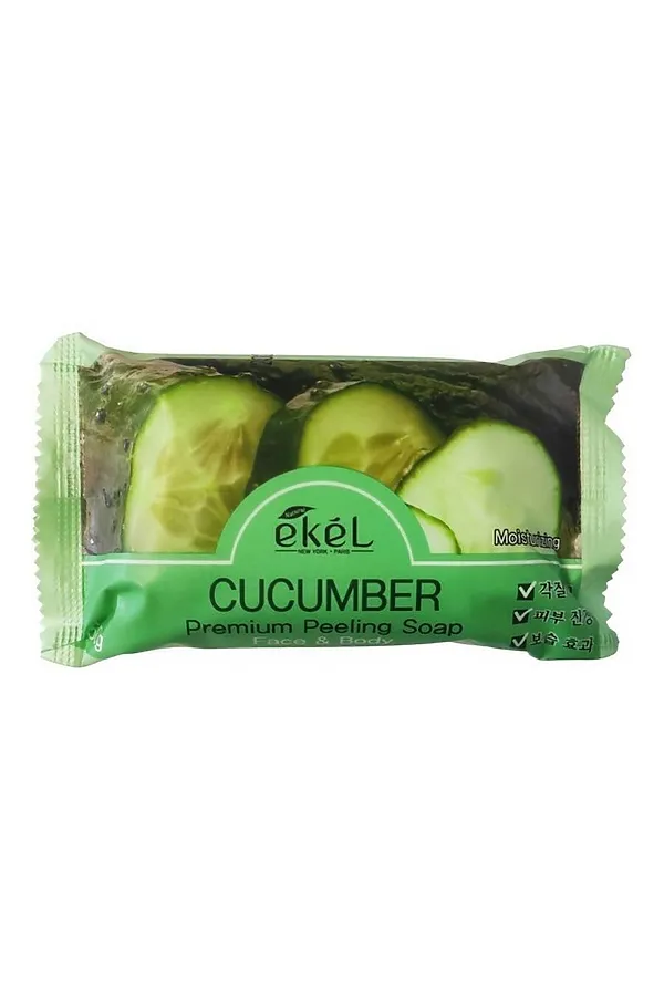 Ekel Мыло косметическое с экстрактом огурца / Peeling Soap Cucumber, 150 г KRISTALLER, зелёный - фото 1