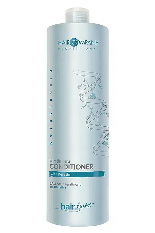 Hair Company Professional Кондиционер-уход для волос с кератином / Hair Light Keratin Care Conditioner, 1000 мл KRISTALLER, голубой - фото 1