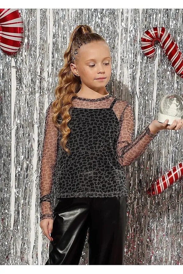 Лонгслив CLEVER, чёрный/св.серый - фото 1