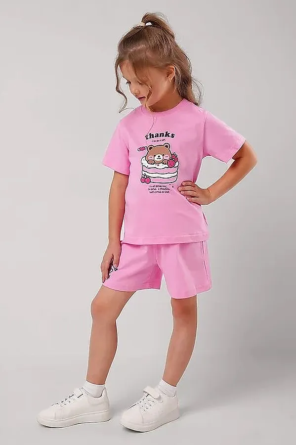 Комплект (Футболка+Шорты) CLEVER, розовый - фото 1