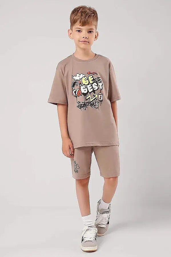 Комплект (Футболка+Шорты) CLEVER, т.бежевый - фото 1