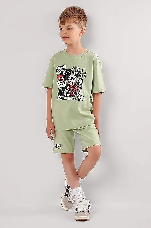 Комплект (Футболка+Шорты) CLEVER, зелёный - фото 1