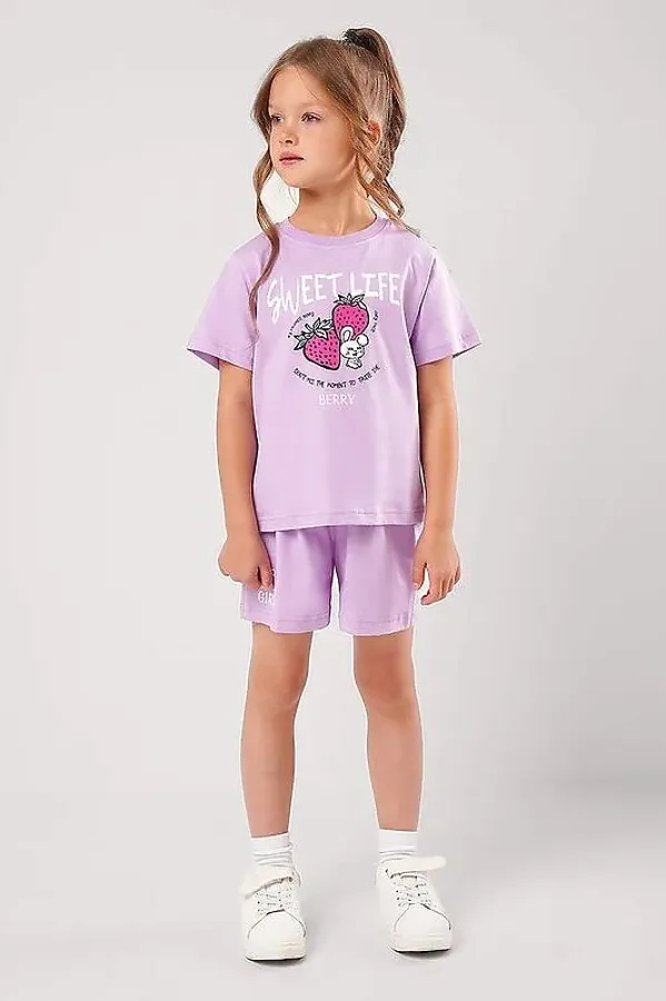 Комплект (Футболка+Шорты) CLEVER, св.фиолетовый - фото 1