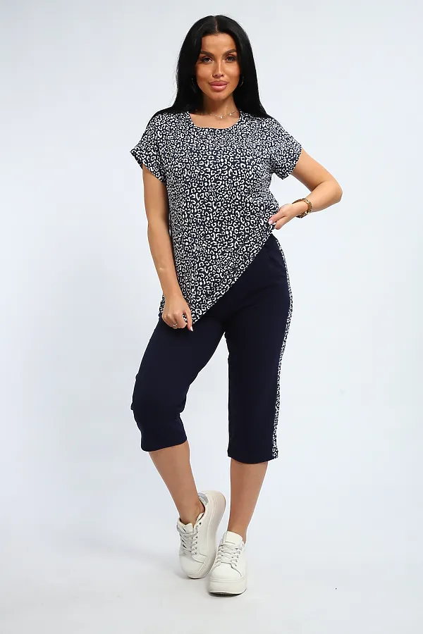 Костюм с бриджами 330 НАТАЛИ, темно-синий - фото 1