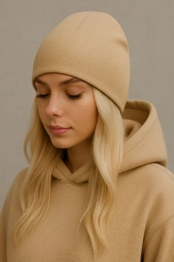 Шапка 001 НАТАЛИ, бежевый - фото 1