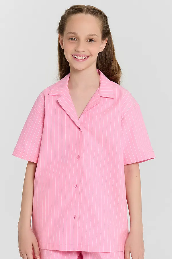 Рубашка MARK FORMELLE, полоска на розовом - фото 1