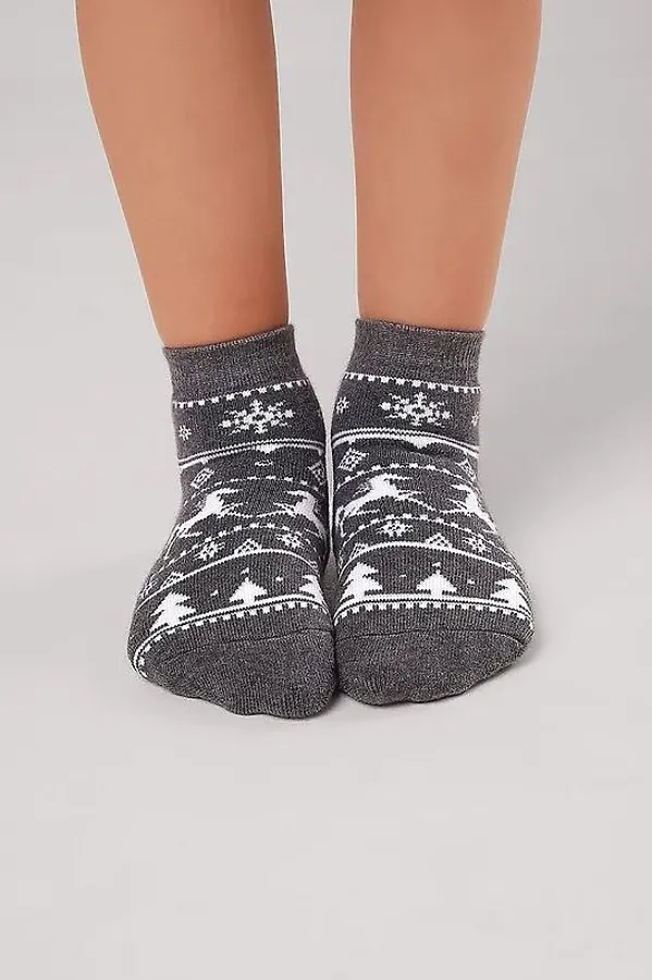 Носки CLEVER, меланж т.серый - фото 1