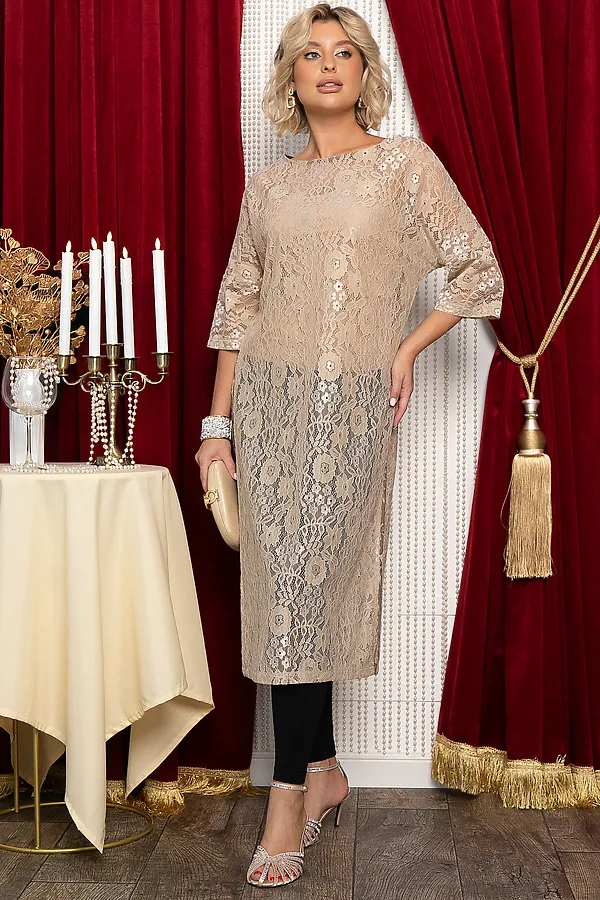 Туника LADY TAIGA, бежевое - фото 1