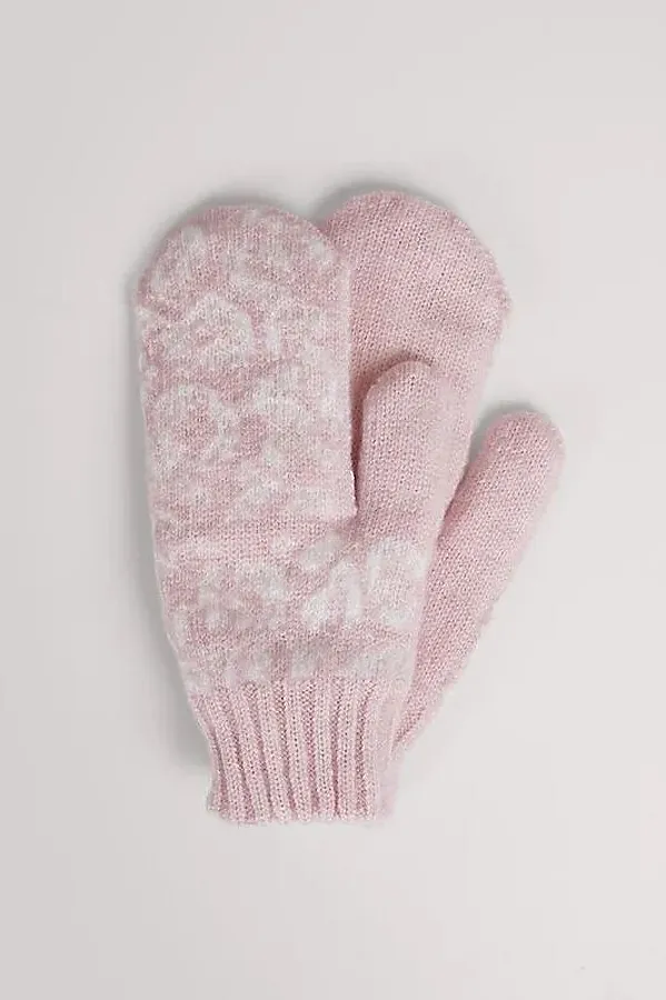Варежки CLEVER, св.розовый/молочный - фото 1