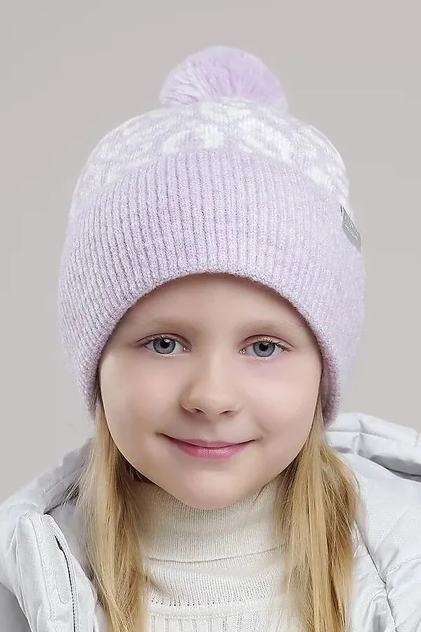 Шапка CLEVER, св.сиреневый/молочный - фото 1