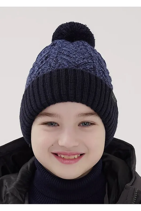 Шапка CLEVER, т.синий/св.джинсовый - фото 1