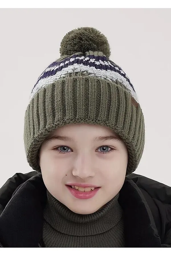 Шапка CLEVER, хаки/т.синий - фото 1