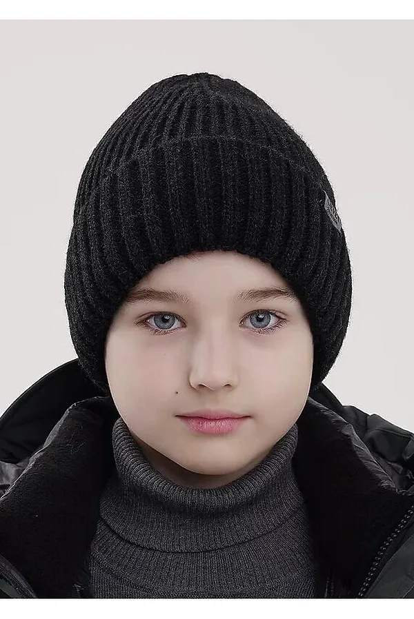 Шапка CLEVER, меланж т.серый - фото 1