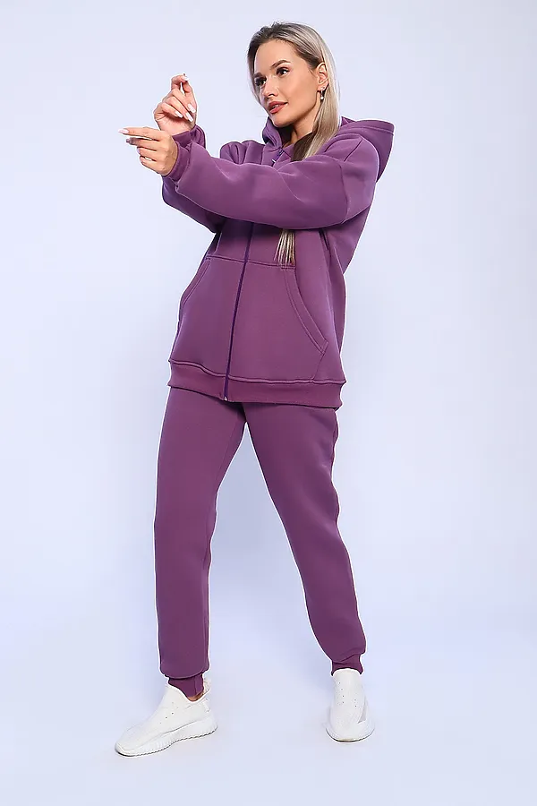 Костюм с брюками 688 НАТАЛИ, ежевичный - фото 1