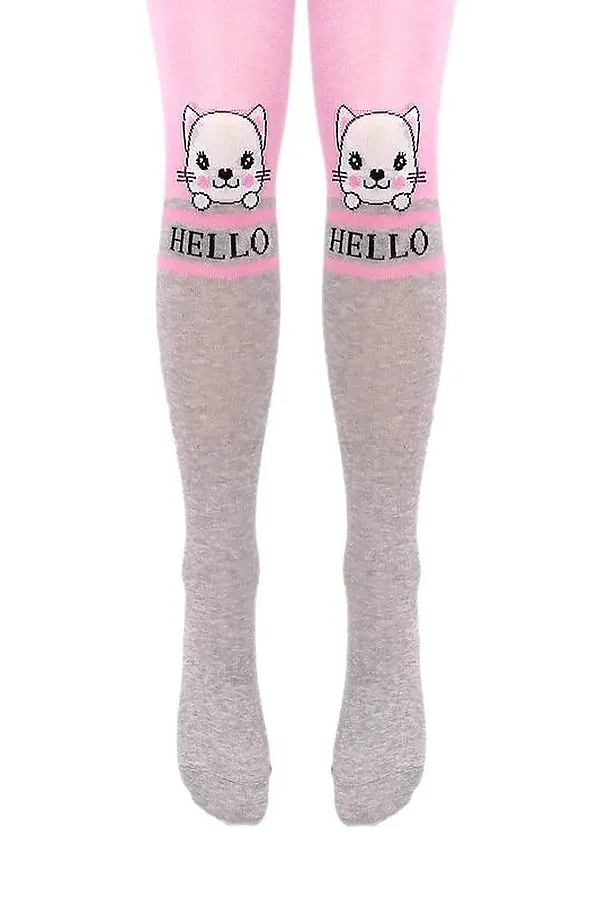 Колготки CLEVER, розовый/меланж серый - фото 1