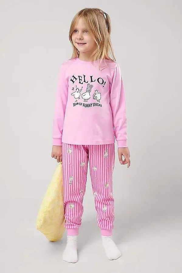 Пижама CLEVER, розовый/молочный - фото 1