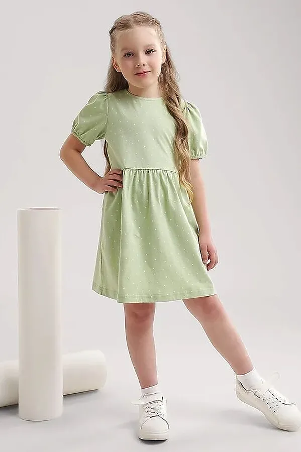 Платье CLEVER, св.зелёный/молочный - фото 1