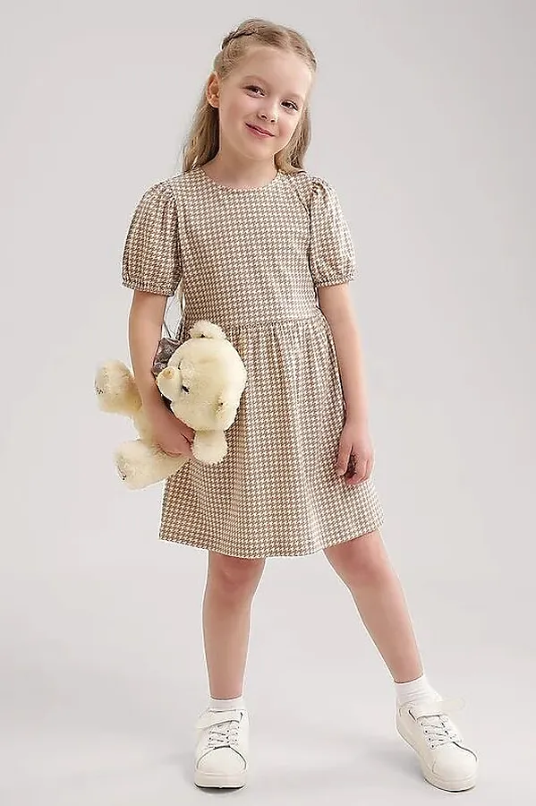 Платье CLEVER, бежевый/св.коричневый - фото 1