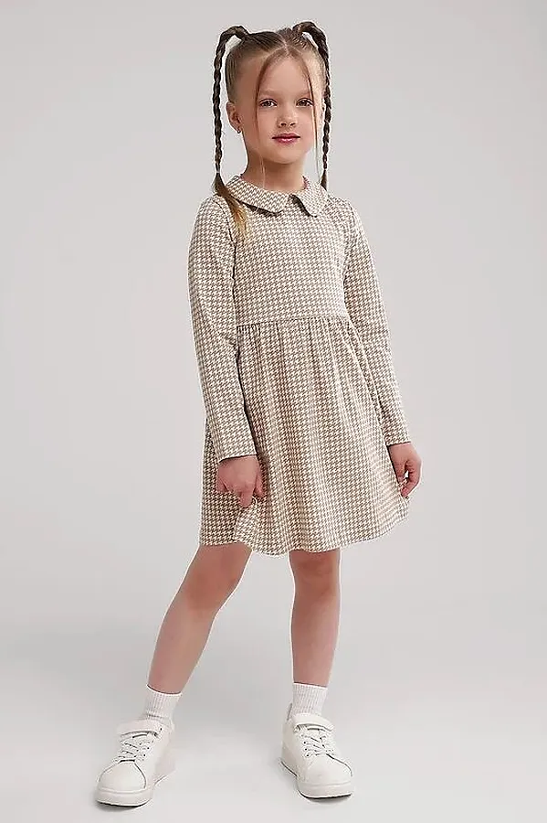 Платье CLEVER, бежевый/св.коричневый - фото 1