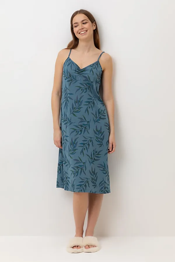 Сорочка VERY NEAT, голубой мираж,оливковая ветвь - фото 1