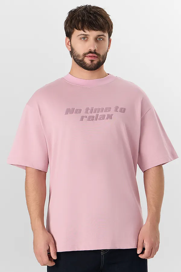 Футболка MARK FORMELLE, пыльный розовый +печать - фото 1