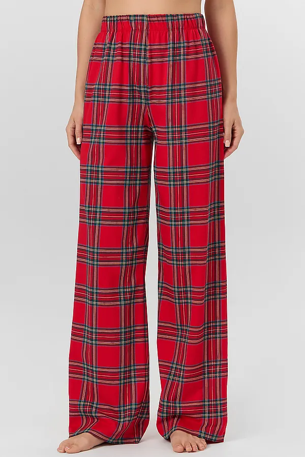 Брюки MARK FORMELLE, клетка на красном - фото 1