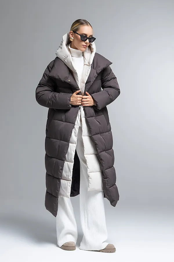 Пуховик HOOPS, коричневый - фото 1