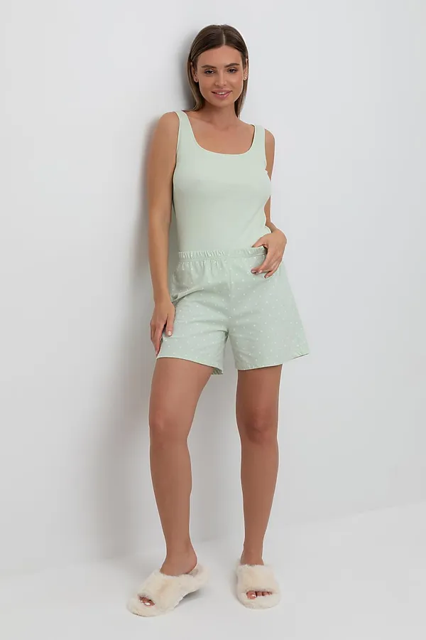 Пижама VERY NEAT, пастельно-зеленый,горошек - фото 1