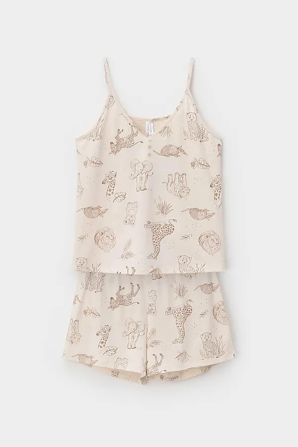 Пижама VERY NEAT, сливки,африка - фото 1